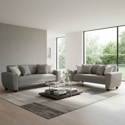 Conjunto Sofá Prime en Lino Gris Claro – 2 y 3 Cuerpos