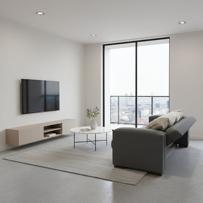 sofá cama Oporto cuadrado 2.00 mts | Lino gris medio