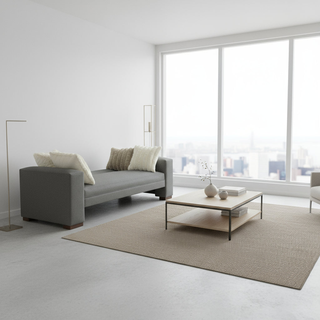 sofá cama Oporto cuadrado 2.00 mts | Lino gris medio