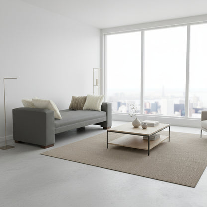 sofá cama Oporto cuadrado 2.00 mts | Lino gris medio