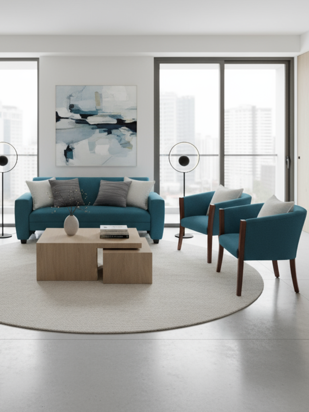 Set Trío Prime pequeño |  Lino turquesa