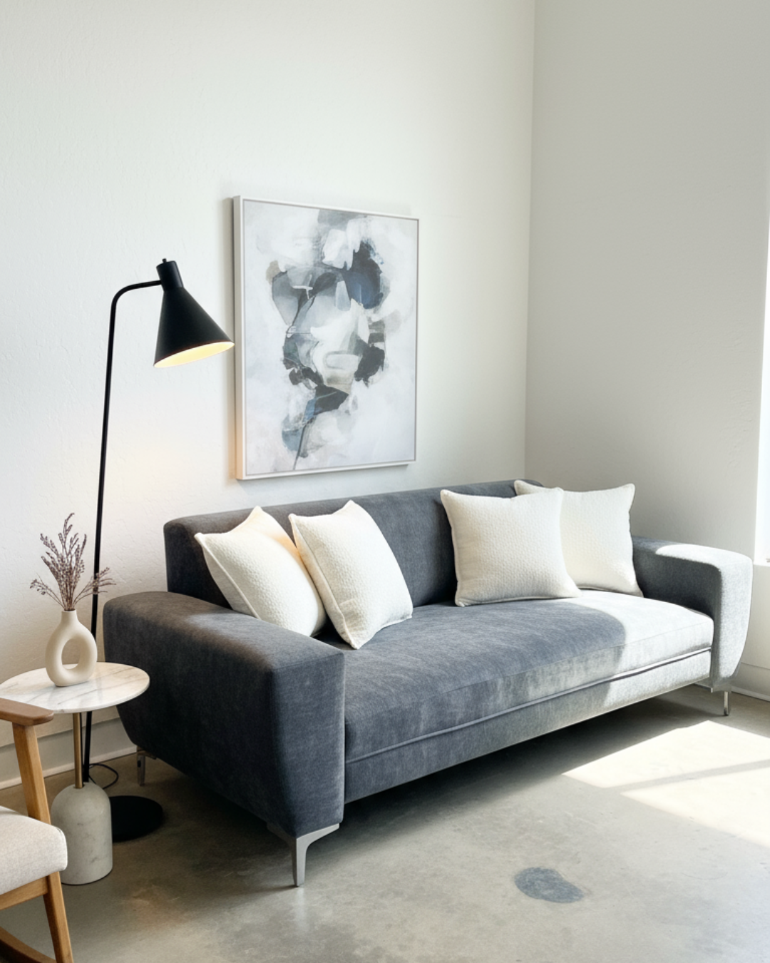 Sofá Vermont Lino Dallas Gris envejecido