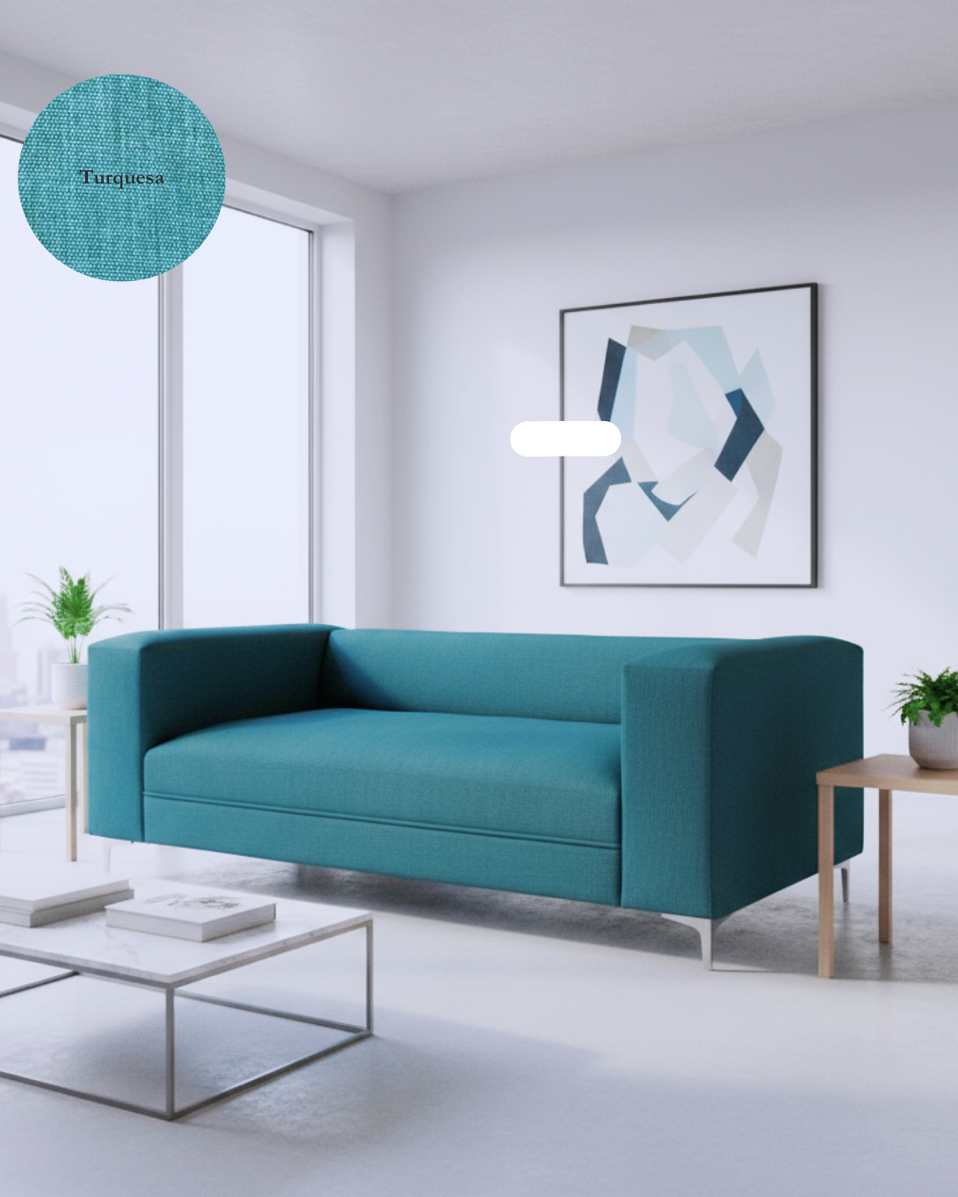 Milano 205 | Lino turquesa