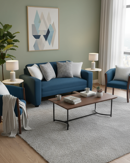 Set Trío Prime pequeño |  Lino azul petróleo