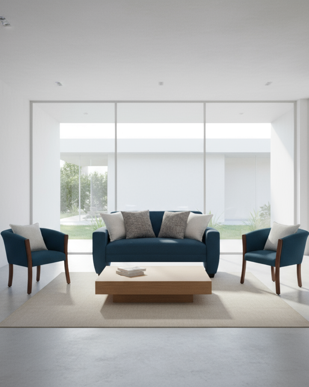 Set Trío Prime pequeño |  Lino azul petróleo