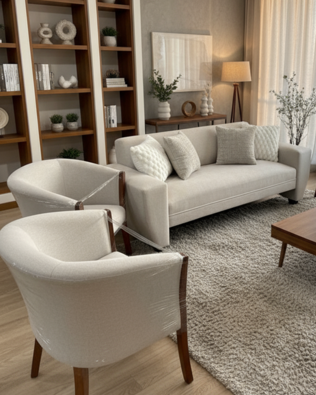 Set Trío Prime Grande |  Lino Tokio crema