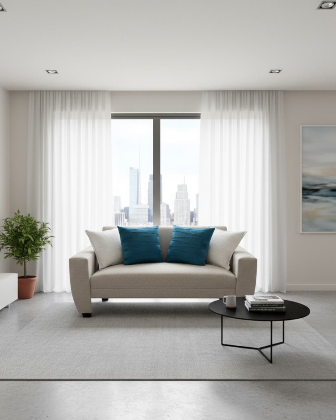 Sofá Sidney 1.50 | Lino tokio crema