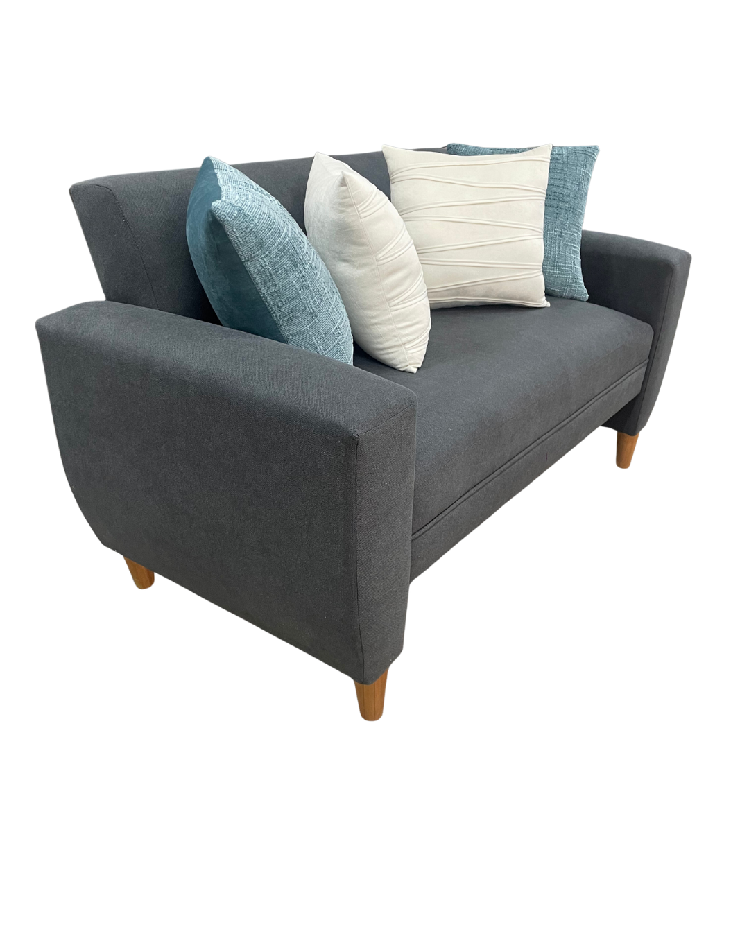 Sofá Sidney wood 1.50 | Lino Gris oscuro