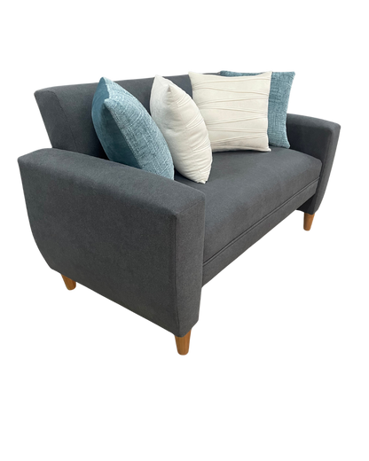Sofá Sidney wood 1.50 | Lino Gris oscuro