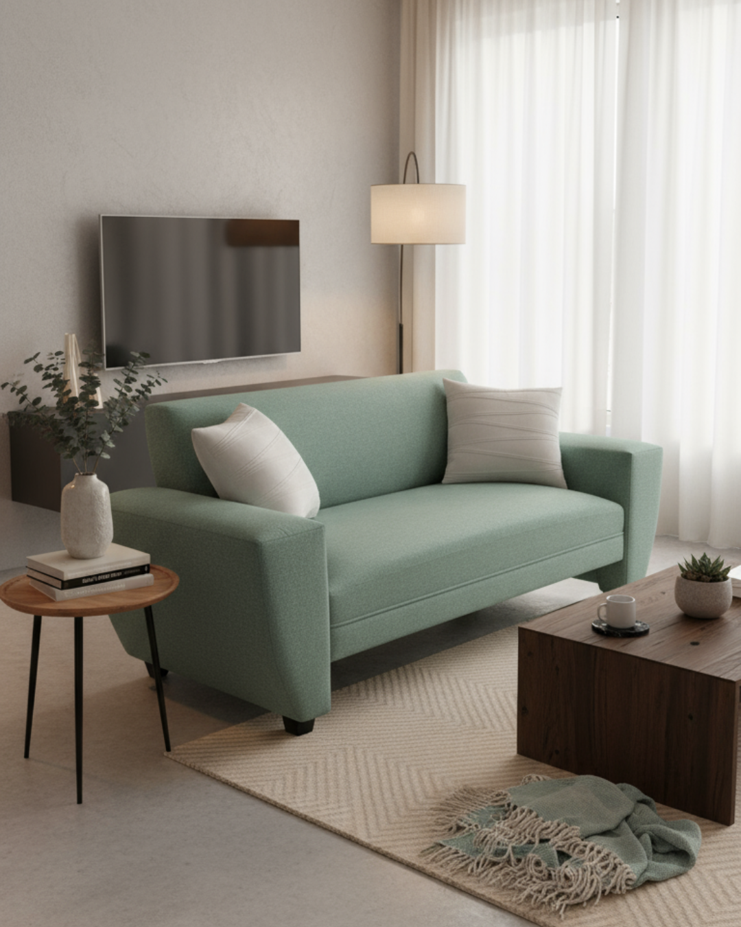 Sofá Prisma Prime | 1.77 Verde Menta Lino