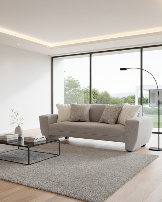 Sofá Madrid Lino Gris claro 2 Mts