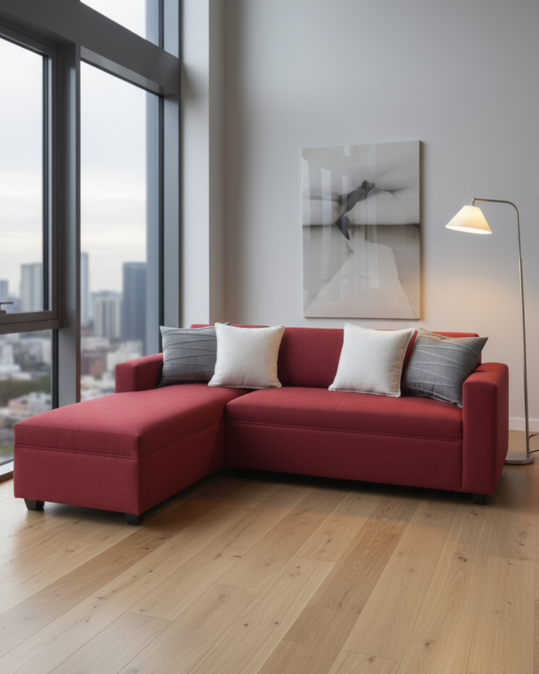 Sofá L Prime – Lino Crudo