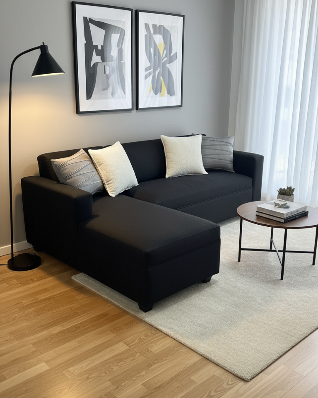 Sofá L Prime – Lino Crudo