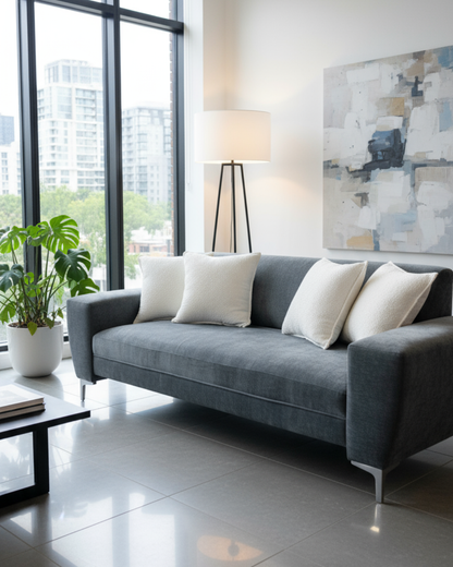 Sofá Vermont Lino Dallas Gris envejecido