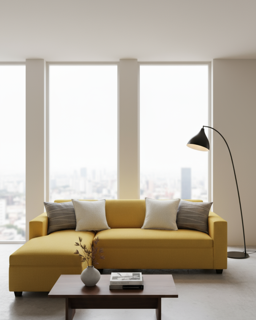 Sofá L Prime – Lino Turquesa