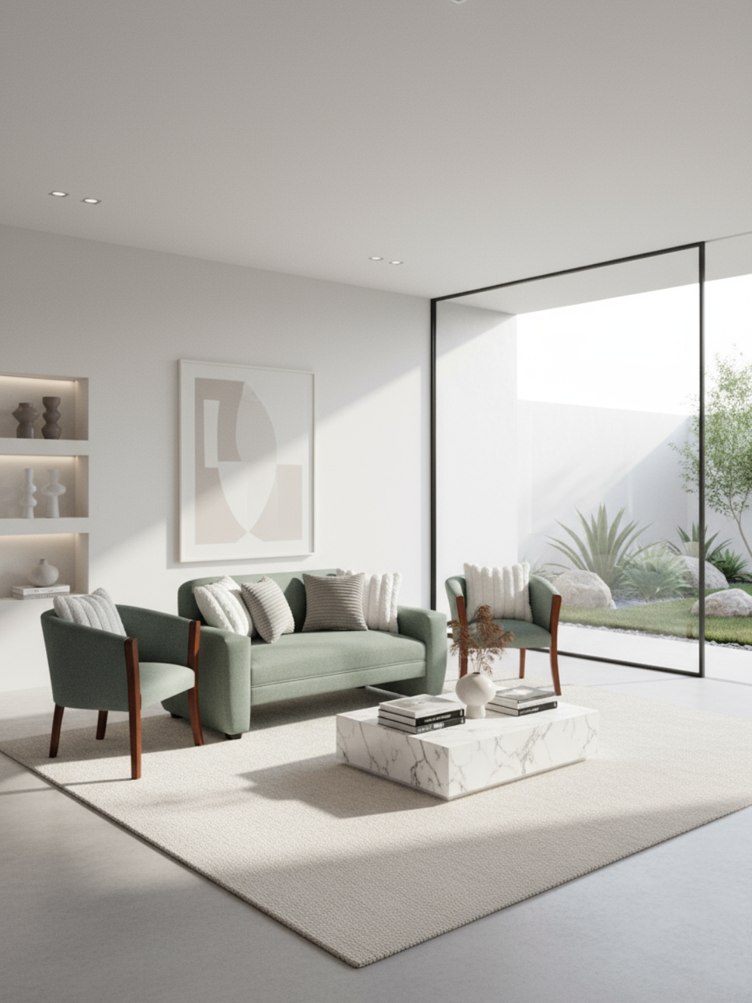 Set Trío Prime pequeño |  Lino verde menta