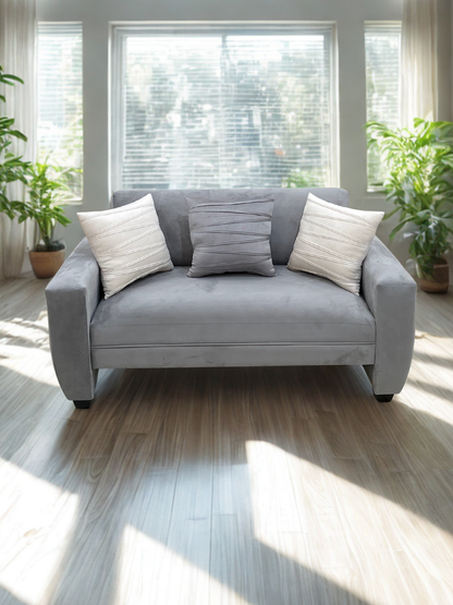 Sofá Sidney 1.50 | Felpa (Terciopelo)Gris