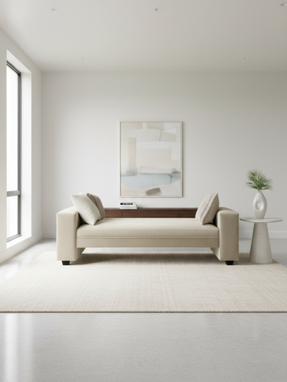 sofá cama Oporto cuadrado 2.00 mts | Felpa beige