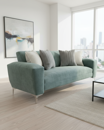 Sofá Vermont Lino Dallas verde menta