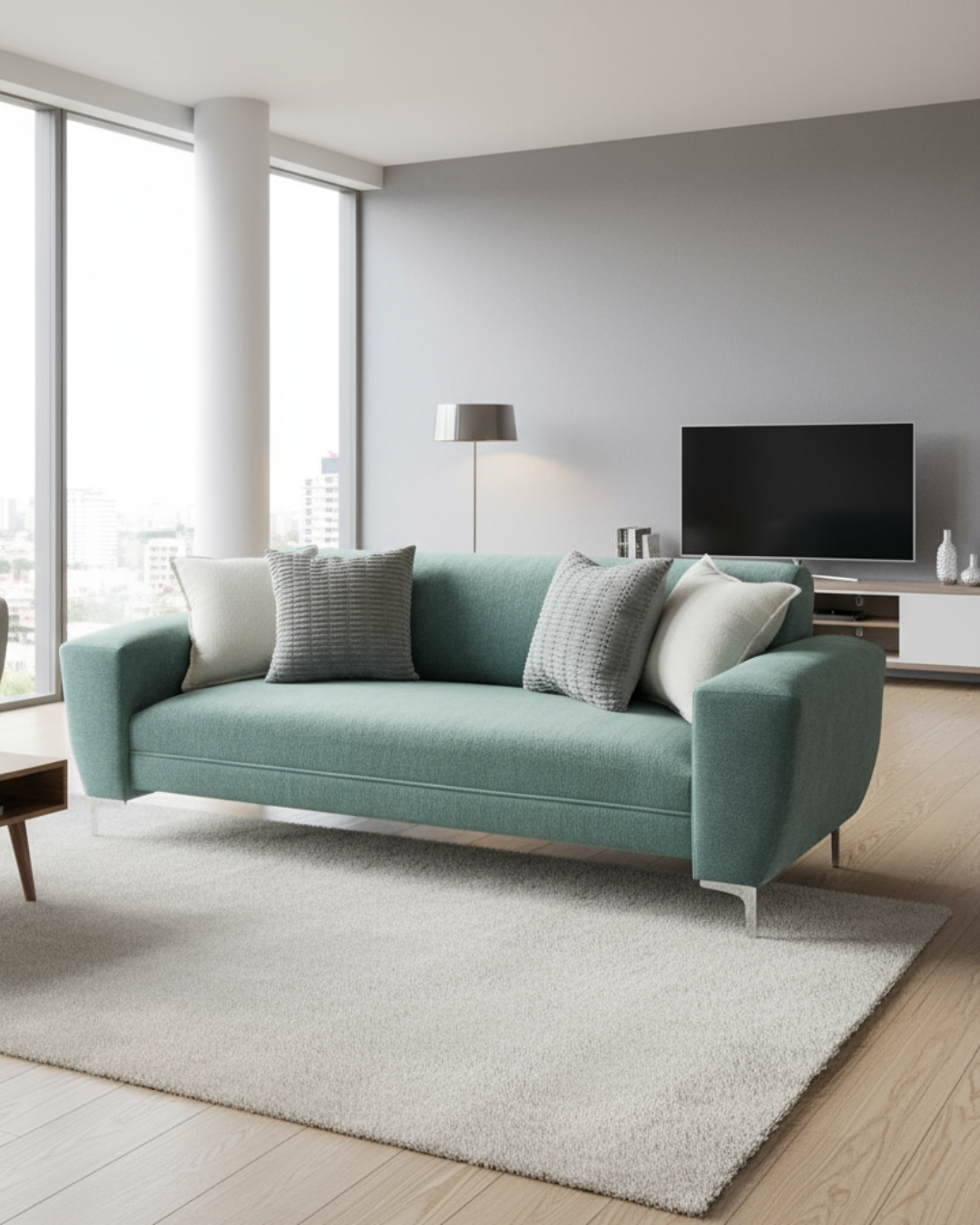 Sofá Vermont Lino Dallas verde menta