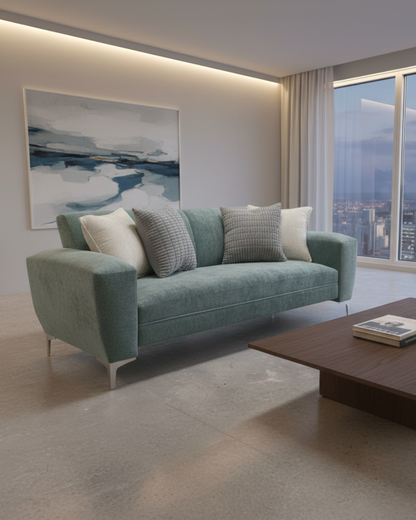 Sofá Vermont Lino Dallas verde menta