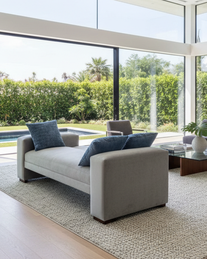 sofá cama Oporto cuadrado 2.00 mts | Felpa gris