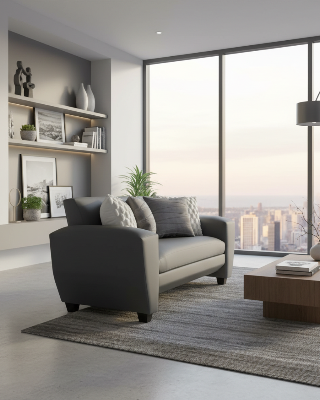 Sofá Prisma Prime | 1.77 PU ( Cuero sintético ) Gris