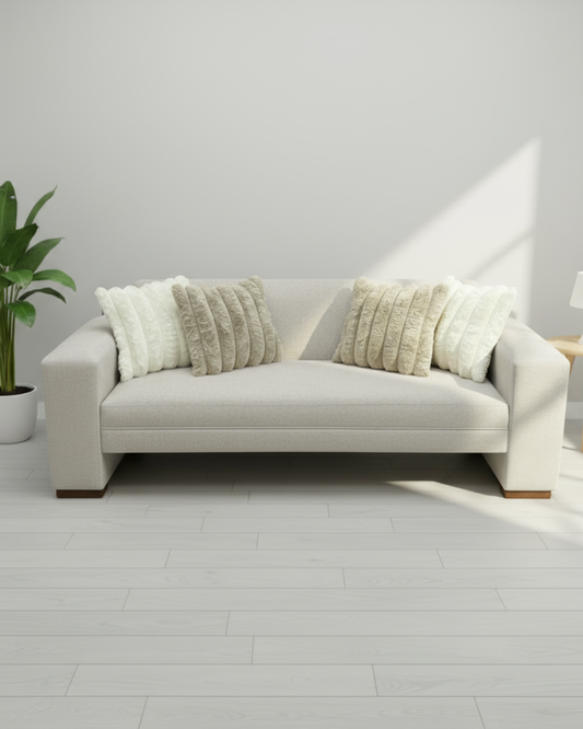 sofá cama Oporto cuadrado 2.00 mts | Lino crudo