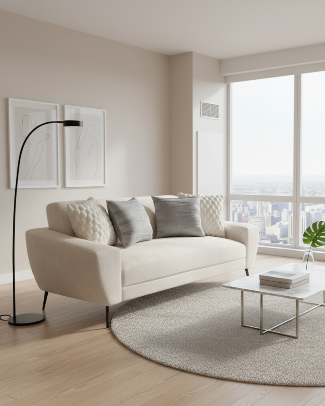 Sofá prisma prime | 1.80 Felpa crudo