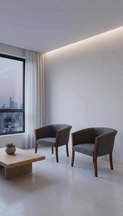 Set poltronas | Felpa gris oscuro