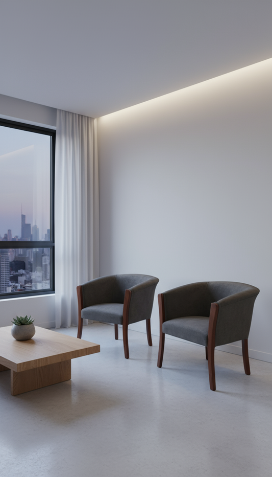 Set poltronas | Felpa gris oscuro