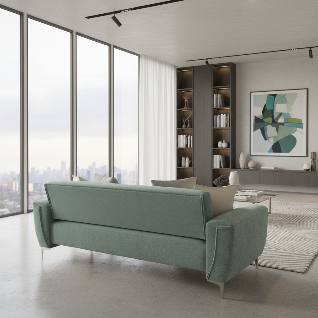 Sofá Vermont Lino Dallas verde menta