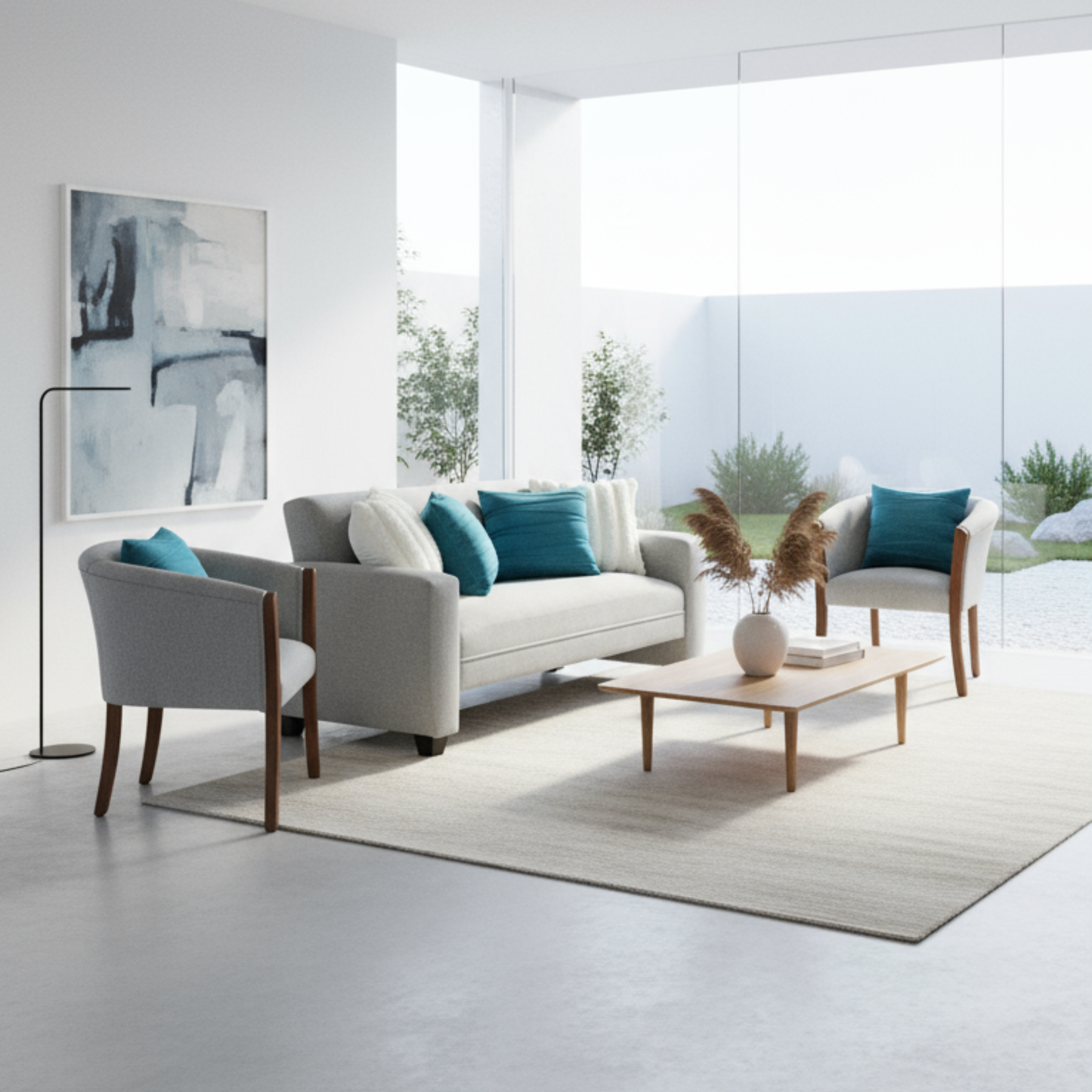 Set Trío Prime pequeño |  Lino Gris claro