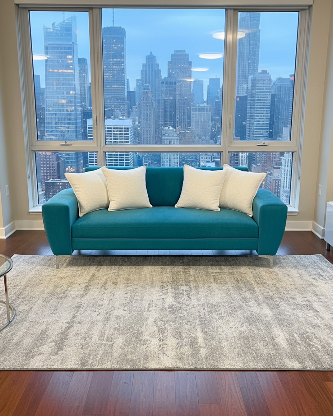 Sofá Vermont Lino turquesa