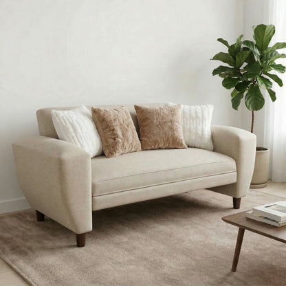 Sofá Sidney wood 1.80| Lino Tokio Crema